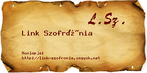 Link Szofrónia névjegykártya